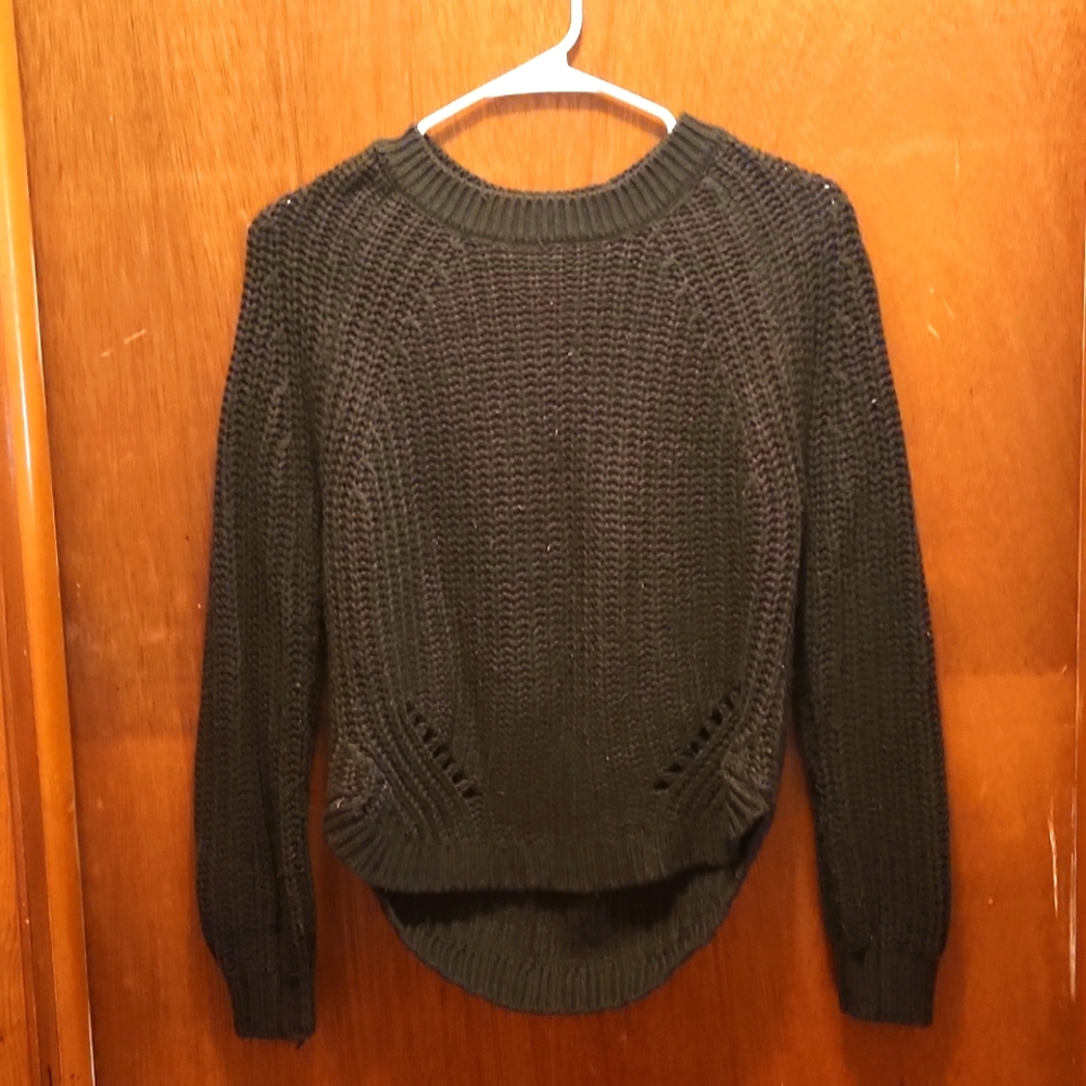 Green super soft, knitted sweater. Size XS